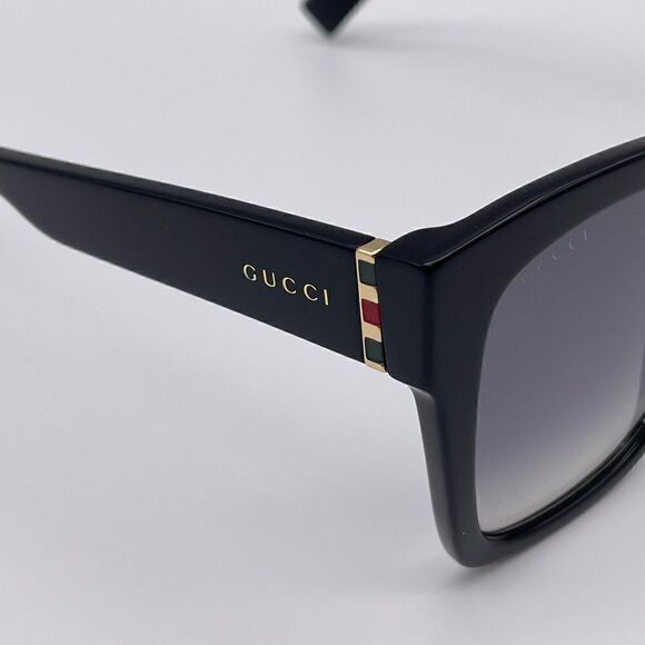 BRAND NEW GUCCI GG0459S 001 Black/Gold/Grey Women Sunglasses - Picture 4 of 13